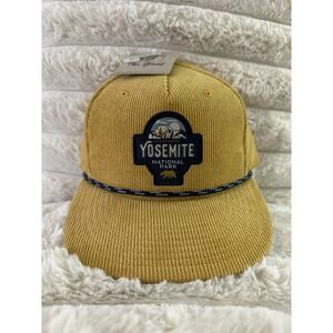 Yosemite National Park Mustard Yellow Snapback Corded Hat Cap New NWT The Game